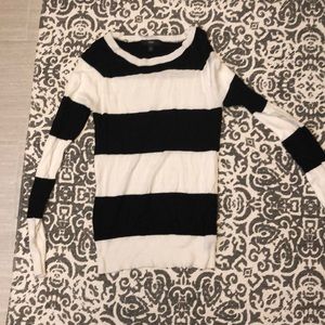 Black and white striped sweater